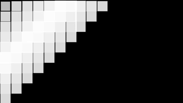 Digital Geometric Pixelated Transition Background, Video intro, White and Black Video intro, Youtube video intro 