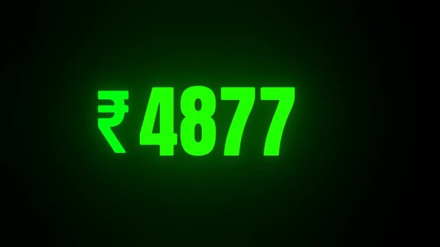 Glowing Green Rupee 10000 Countdown Animation Video 10000 to 1