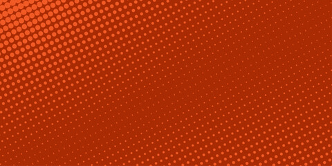 Obraz premium Grunge halftone background. Halftone dots vector texture. Dots halftone orange color pattern gradient texture with technology digital background. vector illustration .