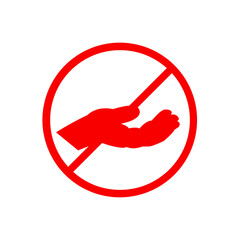 begging is prohibited icon