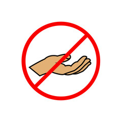 begging is prohibited icon