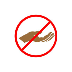 begging is prohibited icon