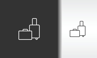 Fototapeta premium Suitcases Vector, Icon Or Logo Sign Isolated Symbol Illustration