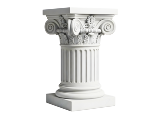 Corinthian column pedestal isolated on transparent background