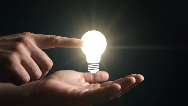 Tapping a lightbulb icon to create an explosion of ideas