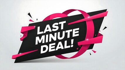 Captivating last minute deal banner with a modern design, announcing a special limited-time offer and exclusive discount promotion for urgent purchases
