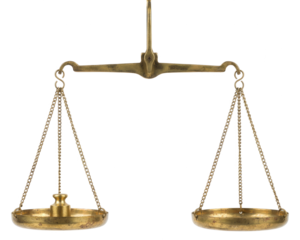 Brass Scale of Justice with Weight - Fair Judgement