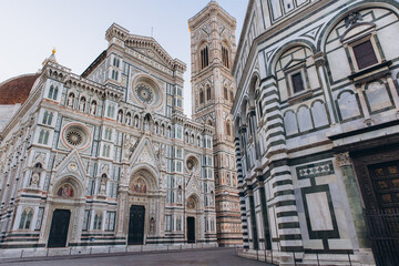 Fototapeta premium Duomo, Campanile, and Baptistery in Florence Italy