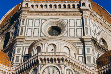 Fototapeta premium Florence Duomo exterior architecture with marble details