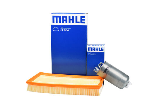 MAHLE automotive filters used in engine air and fuel filtration systems on a white background. MAHLE Original LX 684.