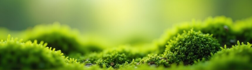 Bunch of green moss growing on a tree