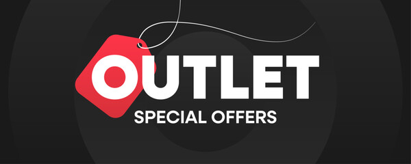Outlet Special Offers Sale Tag Banner