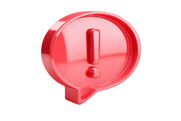 red alert chat bubble with exclamation mark