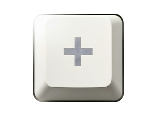 Obraz premium Plus sign keyboard key isolated on transparent background