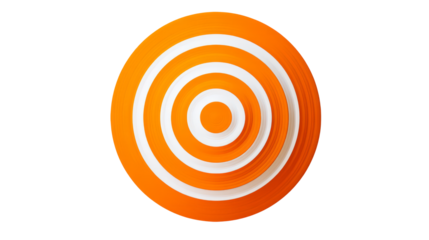 Red and Orange Concentric Circle Target Symbol