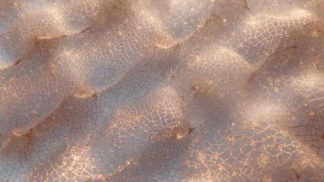 Shifting light revealing macro skin surface in close-up, exposing dome bumps, fine hairs and cracks