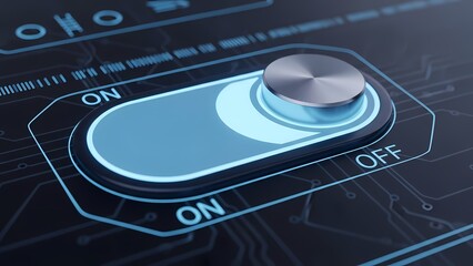 Switching on the power button in modern technology