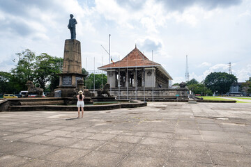 Fototapeta premium Independence Square and the Independence Memorial Hall in Colombo, Sri Lanka. A view of the landmark, popular among tourists and locals. 