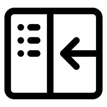 hide sidepanel vector icon