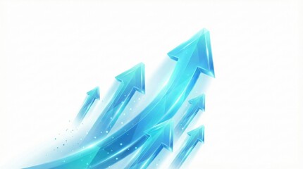 Abstract blue arrows pointing upward,growth concept,symbolizing business success,financial performance,progress and future development
