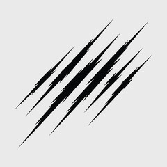 black streaks on white background abstract design element