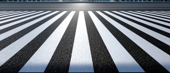 View of pedestrian crosswalk with white stripes on an asphalt road, featuring hampshire fusion in the center, creating a minimalistic design