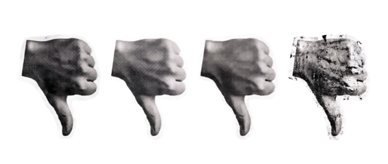 A series of four unique irregularly shaped stone fragments each displaying distinct textures and forms on transparent background high quality professional