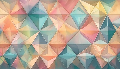 seamless abstract pattern of overlapping transparent triangles in soft pastel tones repeating geometric design suitable for backgrounds textiles or digital projects