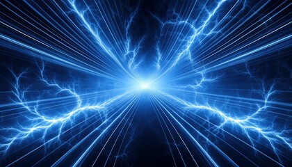 abstract blue lightning energy background
