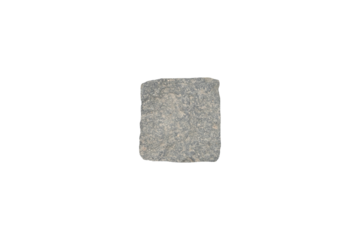 Square granite pavement cobblestone block is isolated.