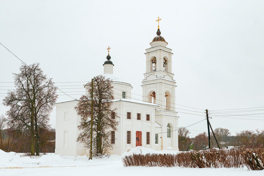 Russian Orthodox church of St. John the Evangelist in Kuzmishchevo. Tarussa. Kaluga Oblast. Russia
