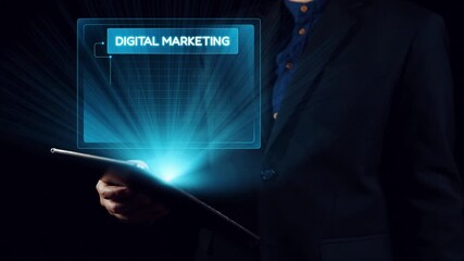 Digital marketing strategy broken down into categories: web, SEO, content, social media, and advertise. Digital tools enhance online marketing success across digital platforms. Elide