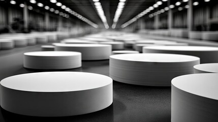 Cheese slices move along a production line in a facility where they are prepared for packaging and distribution to stores and consumers