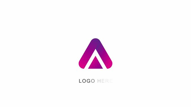Elegant pink and blue color combined clean glass reflected 3d logo reveal, perfect for your digital business promotion, 4k, high fps, 3d render
