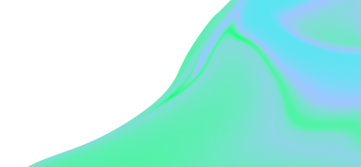 Liquid Wave. Teal Aqua. Smooth Flow. An isolated PNG clip art on a transparent background of a smooth teal and aqua blue liquid flow for fresh branding, spa websites, or calm aquatic designs.