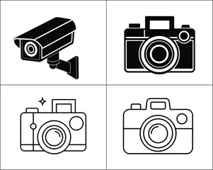 Set of Camera and Surveillance Icons