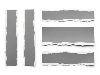 Obraz premium Collection of distressed gray paper rectangles