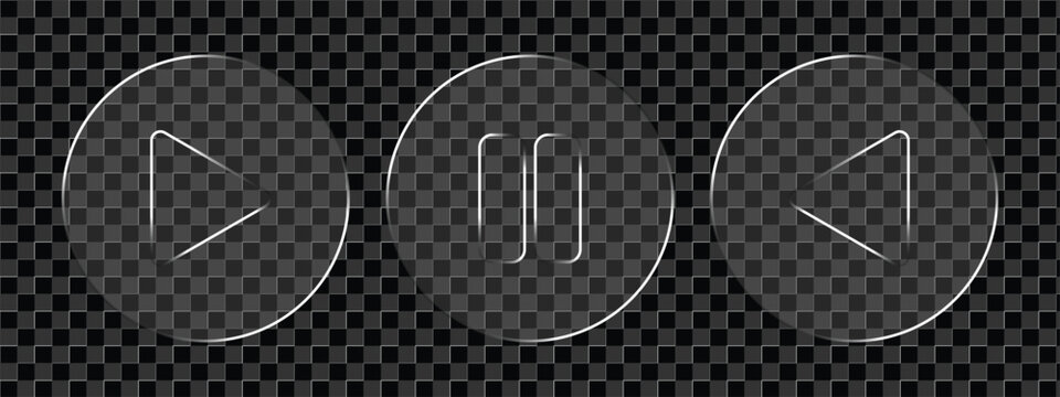 Liquid glass vector buttons and round circle in different shapes. UI interface element with blur effect. Modern web design Templet. glass button, glass banner icon, User interface element for ui ux. 