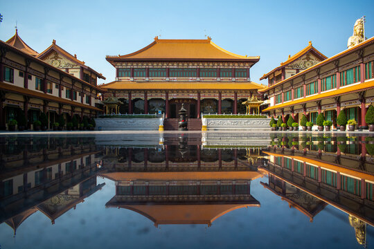 Fo Guang Shan Temple is Taiwanese style temple in Thailand 