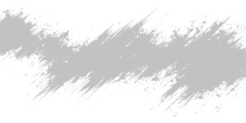 Black ink splat and grunge splash element with a vector floral silhouette and dirty paint texture border on a white paper background banner design