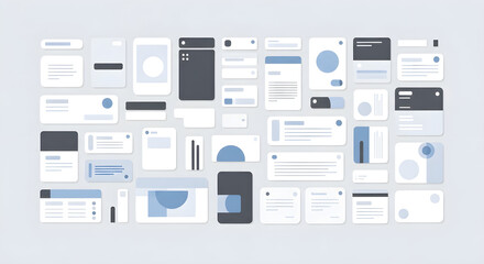 Abstract UI Design System Layout Template