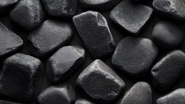 Dark grey stone pattern animation, moving abstract rock background, textured surface for industrial and mining footage