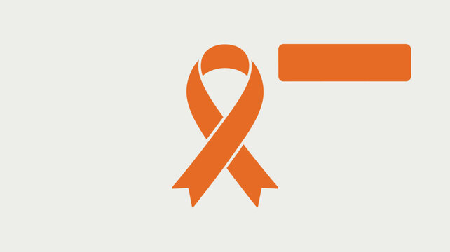 Orange ribbon awareness symbol Vector