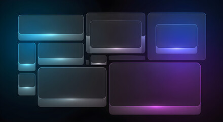 Abstract Dark Mode Dashboard UI Design Modern Tech Aesthetic