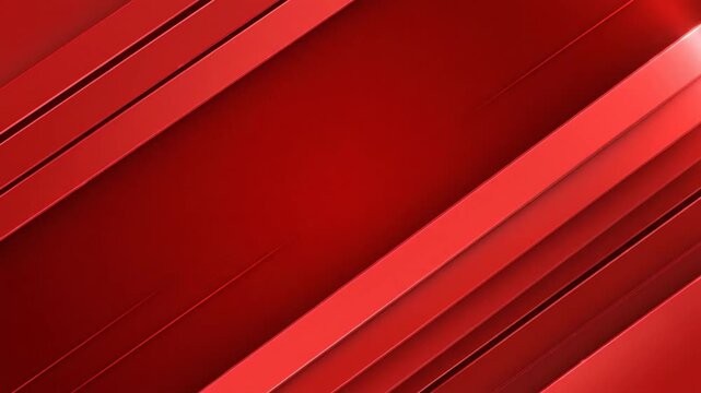 Abstract Red Striped Background - This is a background video featuring parallel, slanted red stripes against a matching red backdrop, providing a modern and clean design.