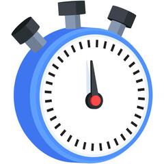 Stopwatch Timer 2D Flat Illustration