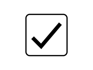 black checkbox isolated on white transparent background png