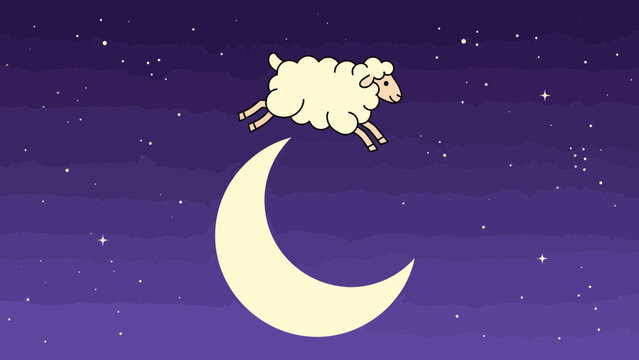 Counting Sheep Concept For Insomnia and Sleep Related Disorders Imagery