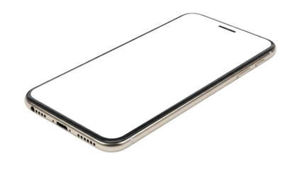 Smartphone mockup for design and development purposes displayed on black background