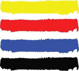 Colorful Brush Stroke Set